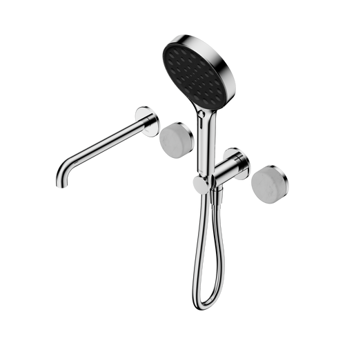 Serenity Progressive Shower System with Spout with Carrara Handle and Serenity Hand Shower Chrome [309104]