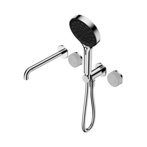 Serenity Progressive Shower System with Spout with Carrara Handle and Serenity Hand Shower Chrome [309104]