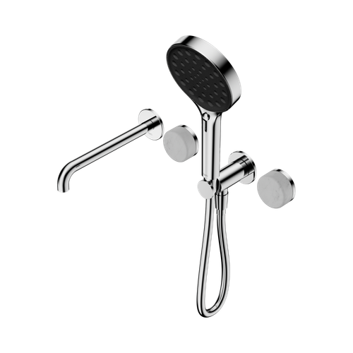 Serenity Progressive Shower System with Spout with Carrara Handle and Serenity Hand Shower Chrome [309104]