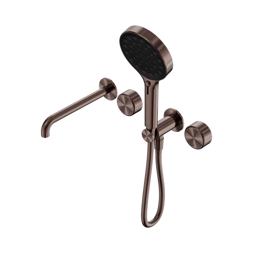 Serenity Progressive Shower System with Spout with Metal Handle and Serenity Hand Shower Brushed Bronze [308839]