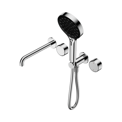 Serenity Progressive Shower System with Spout with Metal Handle and Serenity Hand Shower Chrome [309134]