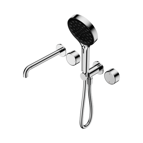Serenity Progressive Shower System with Spout with Metal Handle and Serenity Hand Shower Chrome [309134]