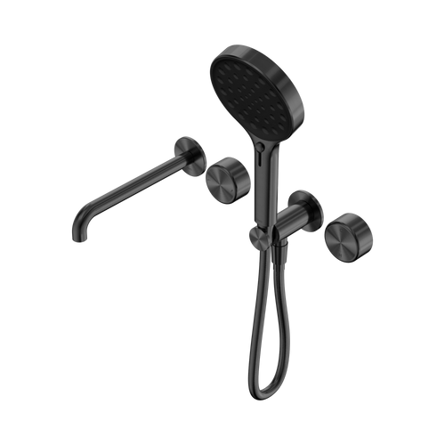 Serenity Progressive Shower System with Spout with Metal Handle and Serenity Hand Shower Gunmetal [309106]