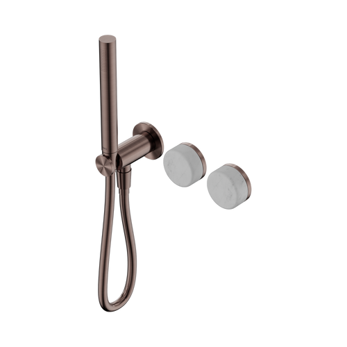 Serenity Progressive Shower System with Carrara Handle and Slim Shower Brushed Bronze [308931]