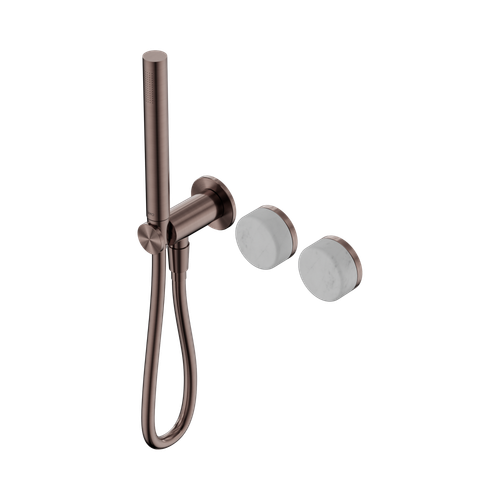 Serenity Progressive Shower System with Carrara Handle and Slim Shower Brushed Bronze [308931]