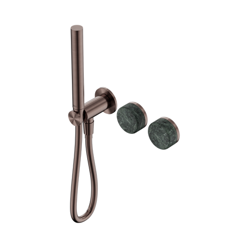 Serenity Progressive Shower System with Verde Alpi Handle and Slim Shower Brushed Bronze [308847]