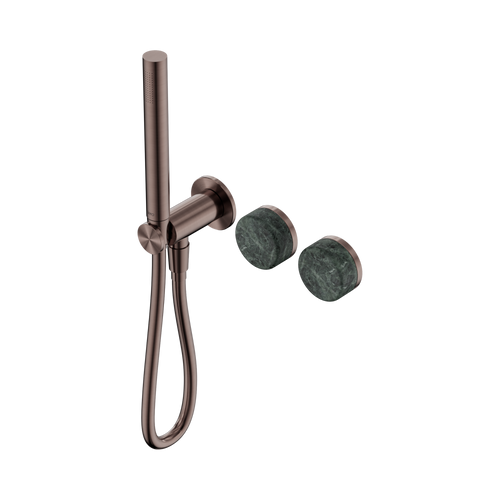 Serenity Progressive Shower System with Verde Alpi Handle and Slim Shower Brushed Bronze [308847]