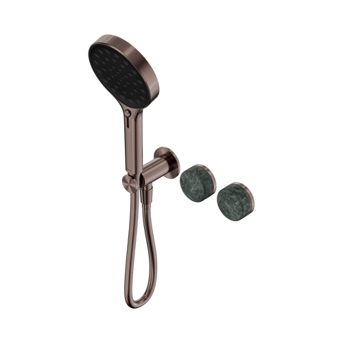 Serenity Progressive Shower System with Verde Alpi Handle and Serenity Hand Shower Brushed Bronze [308929]