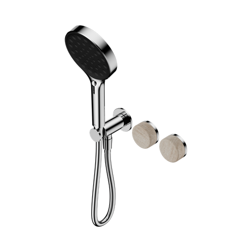 Serenity Progressive Shower System with Rome Travertine Handle and Serenity Hand Shower Chrome [309138]