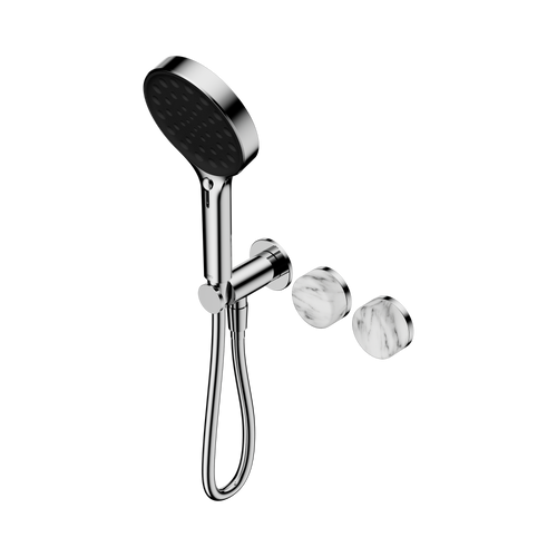 Serenity Progressive Shower System with Arabescato Corchia Handle and Serenity Hand Shower Chrome [309027]