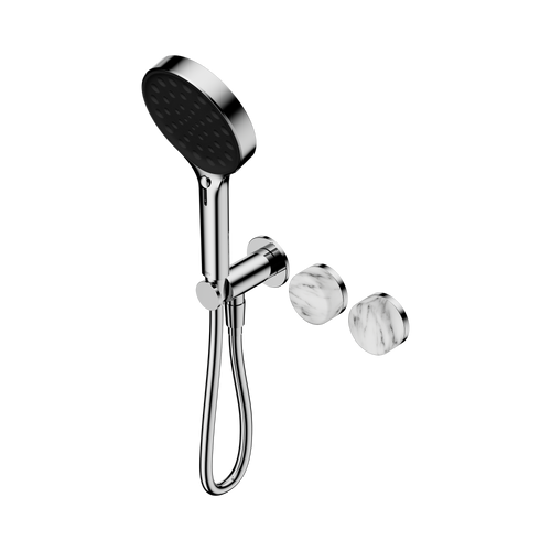 Serenity Progressive Shower System with Arabescato Corchia Handle and Serenity Hand Shower Chrome [309027]