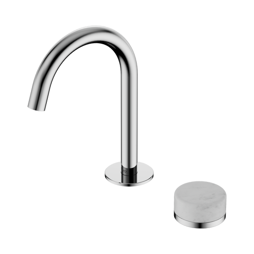 Serenity Progressive Basin Mixer Arc Spout with Carrara Handle Chrome [309166]