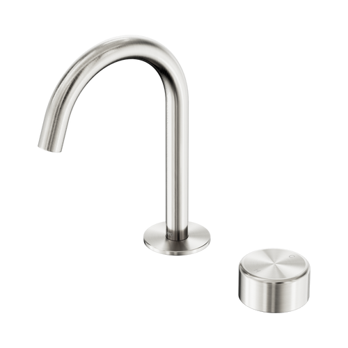 Serenity Progressive Basin Mixer Arc Spout with Metal Handle Brushed Nickel [309275]