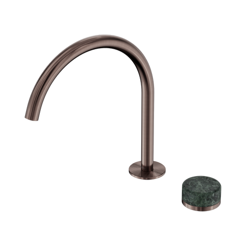 Serenity Progressive Bath or Kitchen Mixer Arc Spout with Verde Alpi Handle Brushed Bronze [309277]