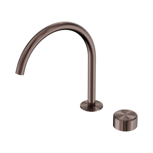 Serenity Progressive Bath or Kitchen Mixer Arc Spout with Metal Handle Brushed Bronze [309065]