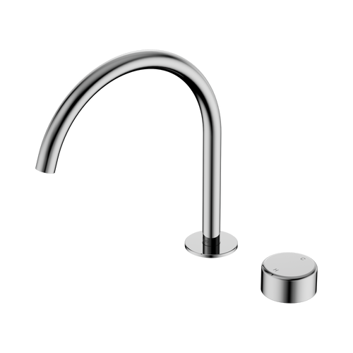 Serenity Progressive Bath or Kitchen Mixer Arc Spout with Metal Handle Chrome [309153]