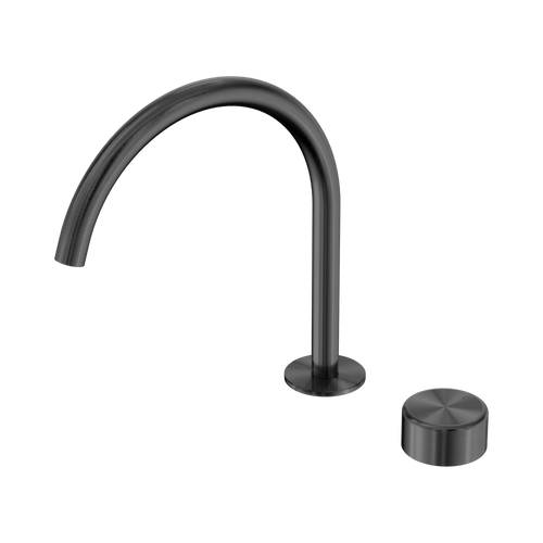 Serenity Progressive Bath or Kitchen Mixer Arc Spout with Metal Handle Gunmetal [309010]