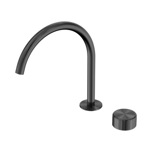 Serenity Progressive Bath or Kitchen Mixer Arc Spout with Metal Handle Gunmetal [309010]
