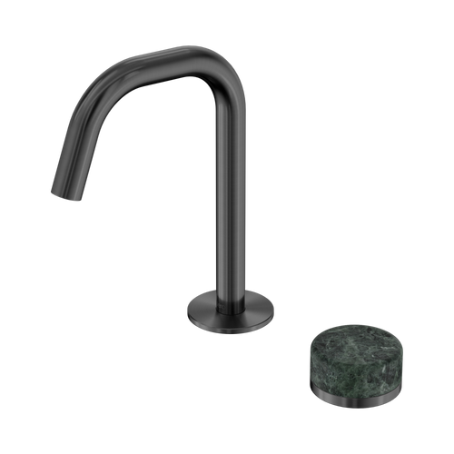 Serenity Progressive Basin Mixer Edge Spout with Verde Alpi Handle Gunmetal [309200]
