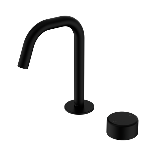 Serenity Progressive Basin Mixer Edge Spout with Metal Handle Matte Black [309061]