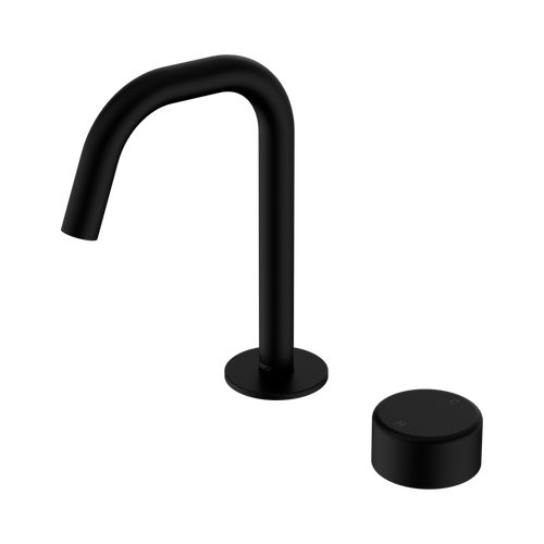 Serenity Progressive Basin Mixer Edge Spout with Metal Handle Matte Black [309061]