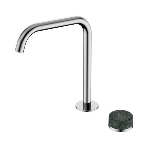 Serenity Progressive Bath or Kitchen Mixer Edge Spout with Verde Alpi Handle Chrome [308916]