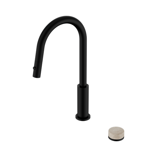 Serenity Progressive Pull-Out kitchen Set with Rome Travertine Handle Matte Black [309063]