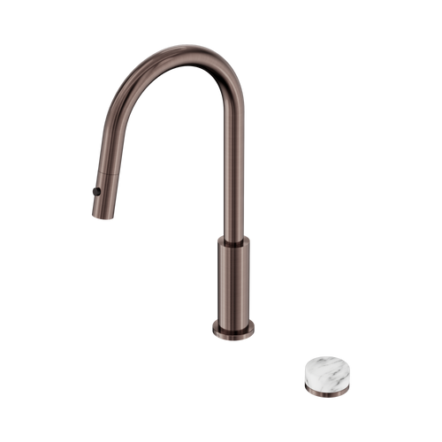 Serenity Progressive Pull-Out kitchen Set with Arabescato Corchia Handle Brushed Bronze [308930]