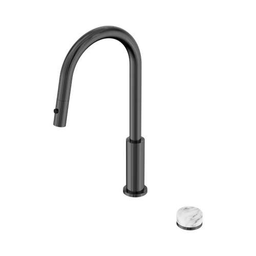 Serenity Progressive Pull-Out kitchen Set with Arabescato Corchia Handle Gunmetal [308914]