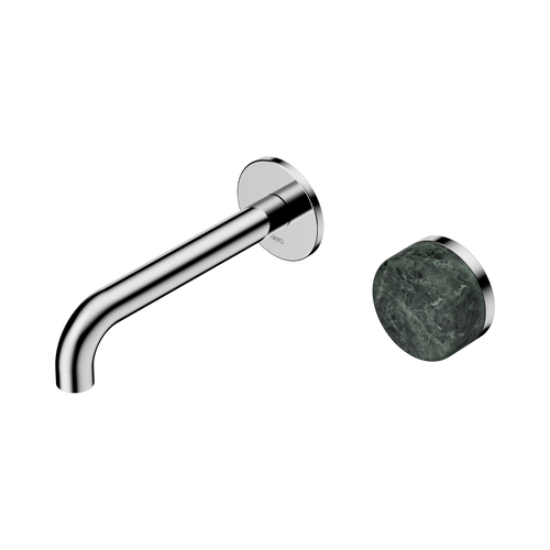 Serenity Progressive Wall Basin Mixer 160mm Spout with Verde Alpi Handle Chrome [309108]