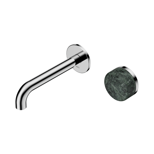 Serenity Progressive Wall Basin Mixer 160mm Spout with Verde Alpi Handle Chrome [309108]