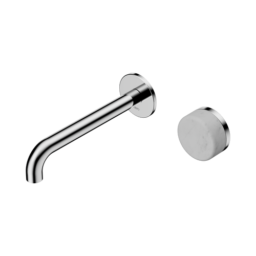 Serenity Progressive Wall Basin Mixer 185mm Spout with Carrara Handle Chrome [309130]