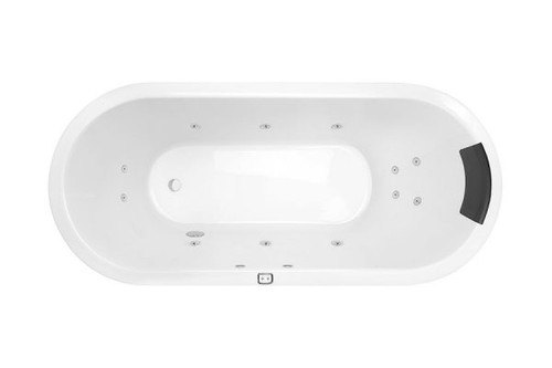Uno Contour 12-Jet Spa Bath 1700mm High Gloss White [109573]