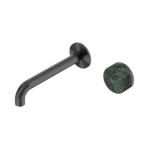 Serenity Progressive Wall Basin Mixer 185mm Spout with Verde Alpi Handle Gunmetal [308880]