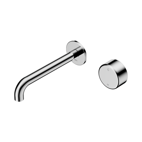 Serenity Progressive Wall Basin Mixer 185mm Spout with Metal Handle Chrome [308994]