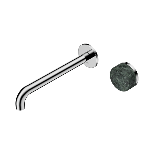 Serenity Progressive Wall Basin Mixer 220mm Spout with Verde Alpi Handle Chrome [308952]