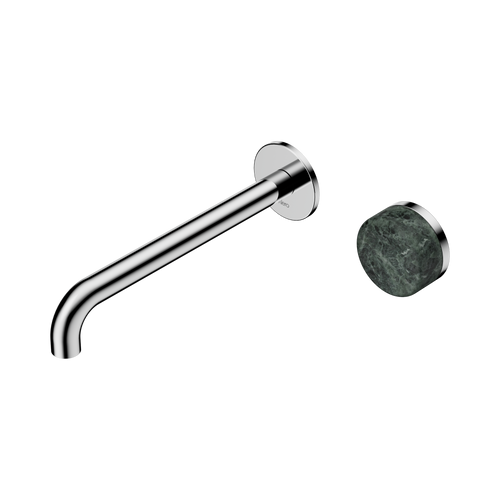 Serenity Progressive Wall Basin Mixer 220mm Spout with Verde Alpi Handle Chrome [308952]