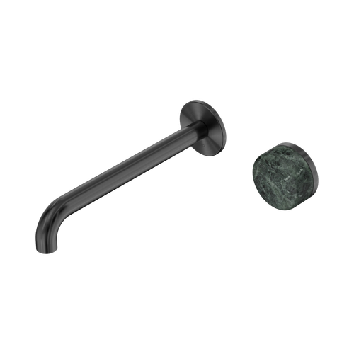 Serenity Progressive Wall Basin Mixer 220mm Spout with Verde Alpi Handle Gunmetal [308947]