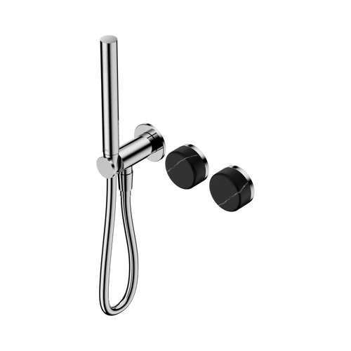 Serenity Progressive Shower System with Marquina Black Handle and Slim Shower Chrome [308921]