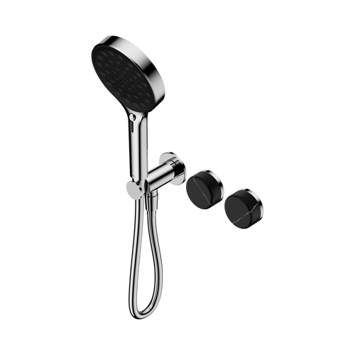 Serenity Progressive Shower System with Marquina Black Handle and Serenity Hand Shower Chrome [309084]