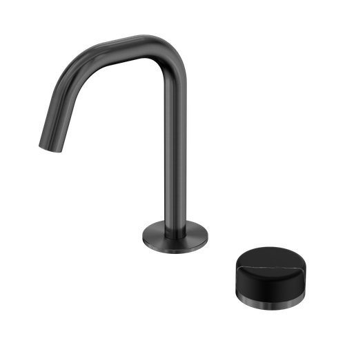 Serenity Progressive Basin Mixer Edge Spout with Marquina Black Handle Gunmetal [308932]