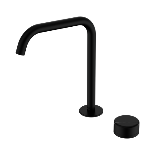 Serenity Progressive Bath or Kitchen Mixer Edge Spout with Marquina Black Handle Matte Black [309176]