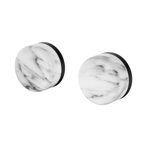 Serenity Wall Top Assembly with Arabescato Corchia Handle Matte Black [309359]