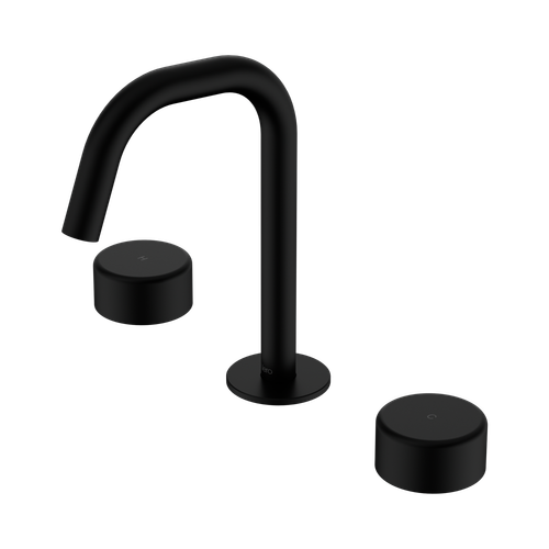 Serenity Basin Set Edge Spout with Metal Handle Matte Black [309294]