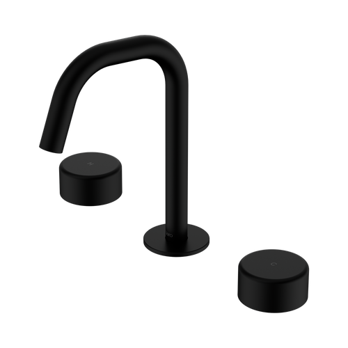 Serenity Basin Set Edge Spout with Metal Handle Matte Black [309294]
