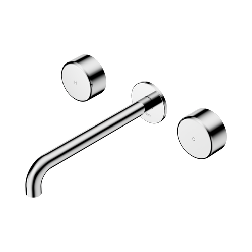 Serenity Wall Basin Set 220mm Spout with Metal Handle Chrome [309324]