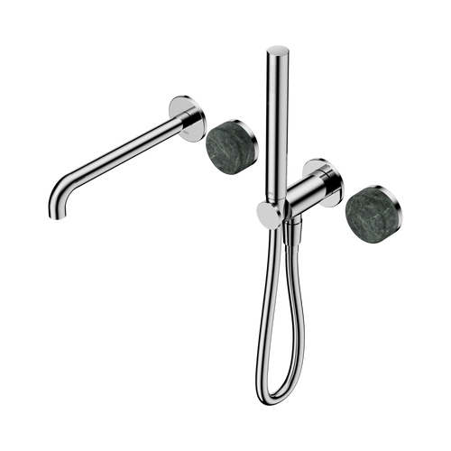 Serenity Progressive Shower System with Spout with Verde Alpi Handle and Slim Shower Chrome [309422]