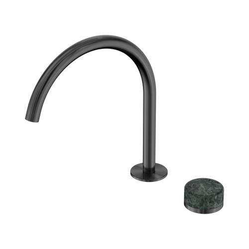 Serenity Progressive Bath or Kitchen Mixer Arc Spout with Verde Alpi Handle Gunmetal [309282]