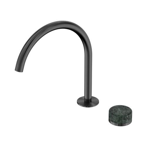 Serenity Progressive Bath or Kitchen Mixer Arc Spout with Verde Alpi Handle Gunmetal [309282]