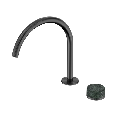 Serenity Progressive Bath or Kitchen Mixer Arc Spout with Verde Alpi Handle Gunmetal [309282]